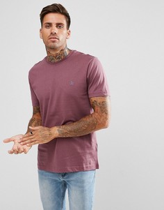 Сливовая футболка классического кроя с логотипом Original Penguin - Красный