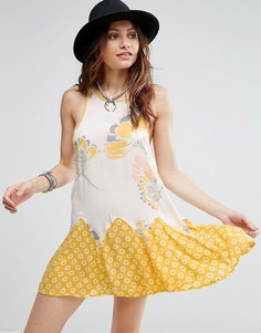Платье с принтом Free People Someone Like You - Белый