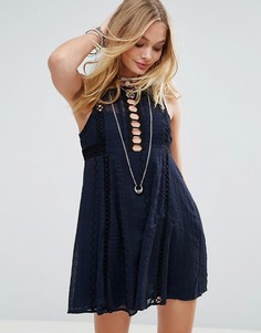 Платье мини Free People Wherever You Go - Темно-синий