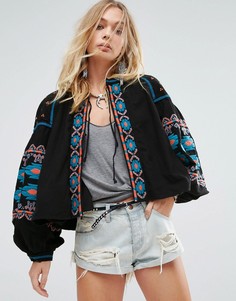 Жакет с вышивкой Free People - Черный