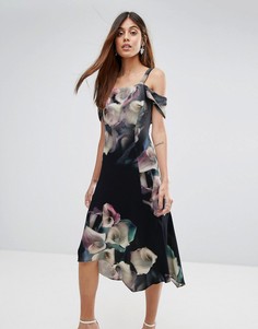 Мягкое приталенное платье с цветочным принтом Coast - Мульти