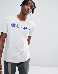Серая футболка с большим логотипом Champion - Серый