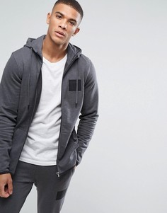 Худи с высоким воротом и молнией Jack &amp; Jones Core - Серый