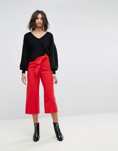 Укороченные брюки с поясом Miss Selfridge - Мульти