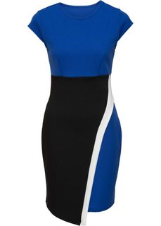 Платье из материала, внешне похожего на неопрен (синий/черный) Bonprix