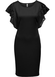 Платье с вырезами (черный) Bonprix