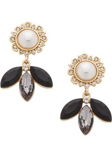 Черно-золотистые сережки (черный/золотистый) Bonprix