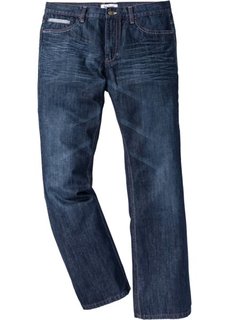 Расклешенные джинсы Regular Fit с контрастными швами, cредний рост (N) (темно-синий) Bonprix