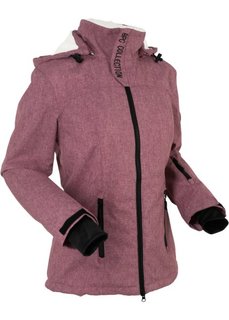 Функциональная куртка на плюшевой подкладке (бордовый меланж) Bonprix
