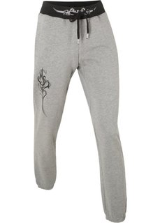 Трикотажные брюки (светло-серый меланж) Bonprix