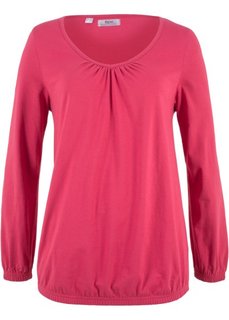 Футболка с длинным рукавом (гранатовый) Bonprix