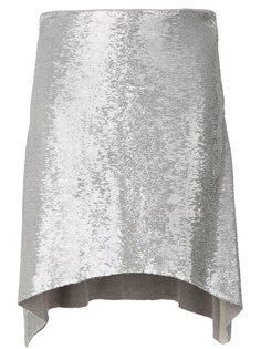 metallic hi-low skirt Iro