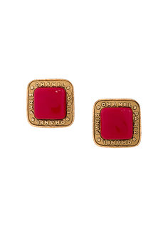 Square Stone Earrings Chanel Vintage