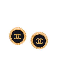 Round CC Earrings Chanel Vintage