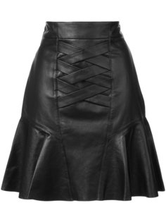 Lace-Up Peplum Skirt Derek Lam 10 Crosby