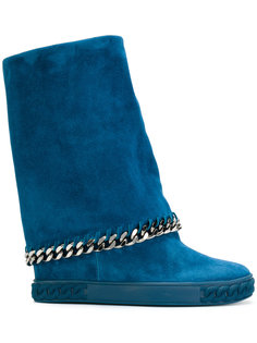 concealed platform chain boots Casadei