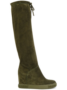 concealed platform drawstring boots Casadei