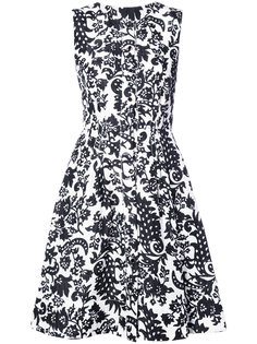 embroidered flared dress Oscar de la Renta