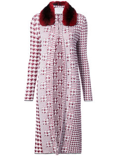 embroidered fitted coat Oscar de la Renta