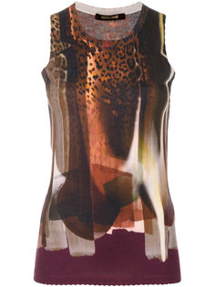 leopard print tank top Roberto Cavalli