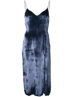 low back velvet slip dress Baja East