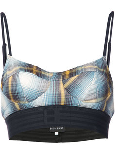 plaid crop top Baja East