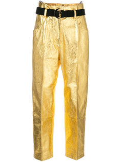 cropped metallic trousers  Petar Petrov