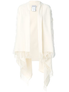 fringed scarf detail jacket Moncler
