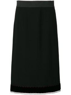 юбка с бархатной отделкой  Dolce &amp; Gabbana