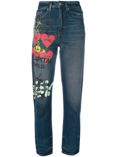graphic printed jeans Vivienne Westwood Anglomania