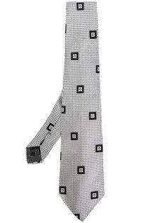 geometric pattern tie Versace Vintage