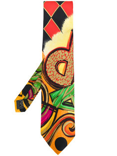 abstract print tie Versace Vintage