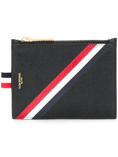 striped print zipped purse Thom Browne