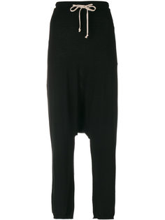 спортивные брюки с заниженным шаговым швом  Rick Owens