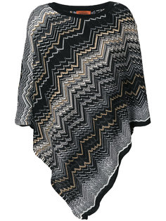 трикотажный кейп с зигзагообразным узором M Missoni