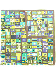 Voyage print scarf Hermès Vintage