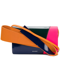 colourblock clutch with handle Delpozo