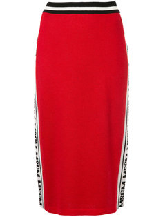 fitted skirt with logo-ed side MSGM