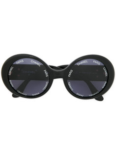 CHANEL Logos Round Sunglasses Chanel Vintage