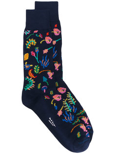 носки с цветочным принтом Paul Smith