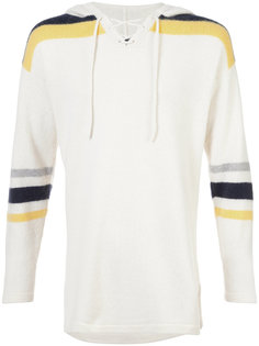 Heavy Hockey lace-up hoodie The Elder Statesman