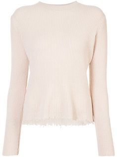 cut edge ribbed sweater The Elder Statesman