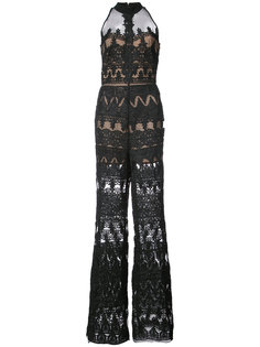 jumpsuit with sheer panels Nicole Miller