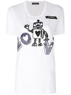 футболка с аппликацией Robot love Dolce &amp; Gabbana