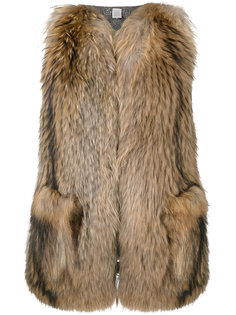 fur fitted gilet Eleventy