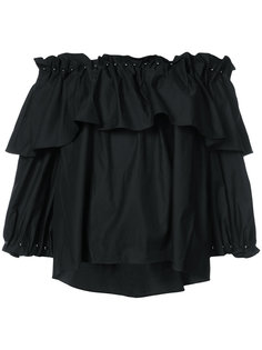 off shoulder ruffle blouse Jonathan Simkhai