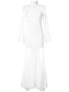 long sleeved lace panelled gown Jonathan Simkhai