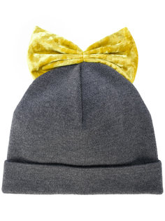 velvet bow beanie hat  Federica Moretti