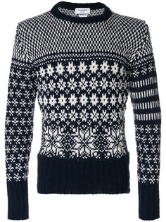 свитер с круглым вырезом с узором Thom Browne