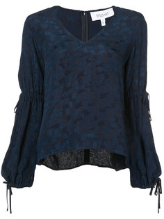 drawstring sleeve v-neck blouse Derek Lam 10 Crosby